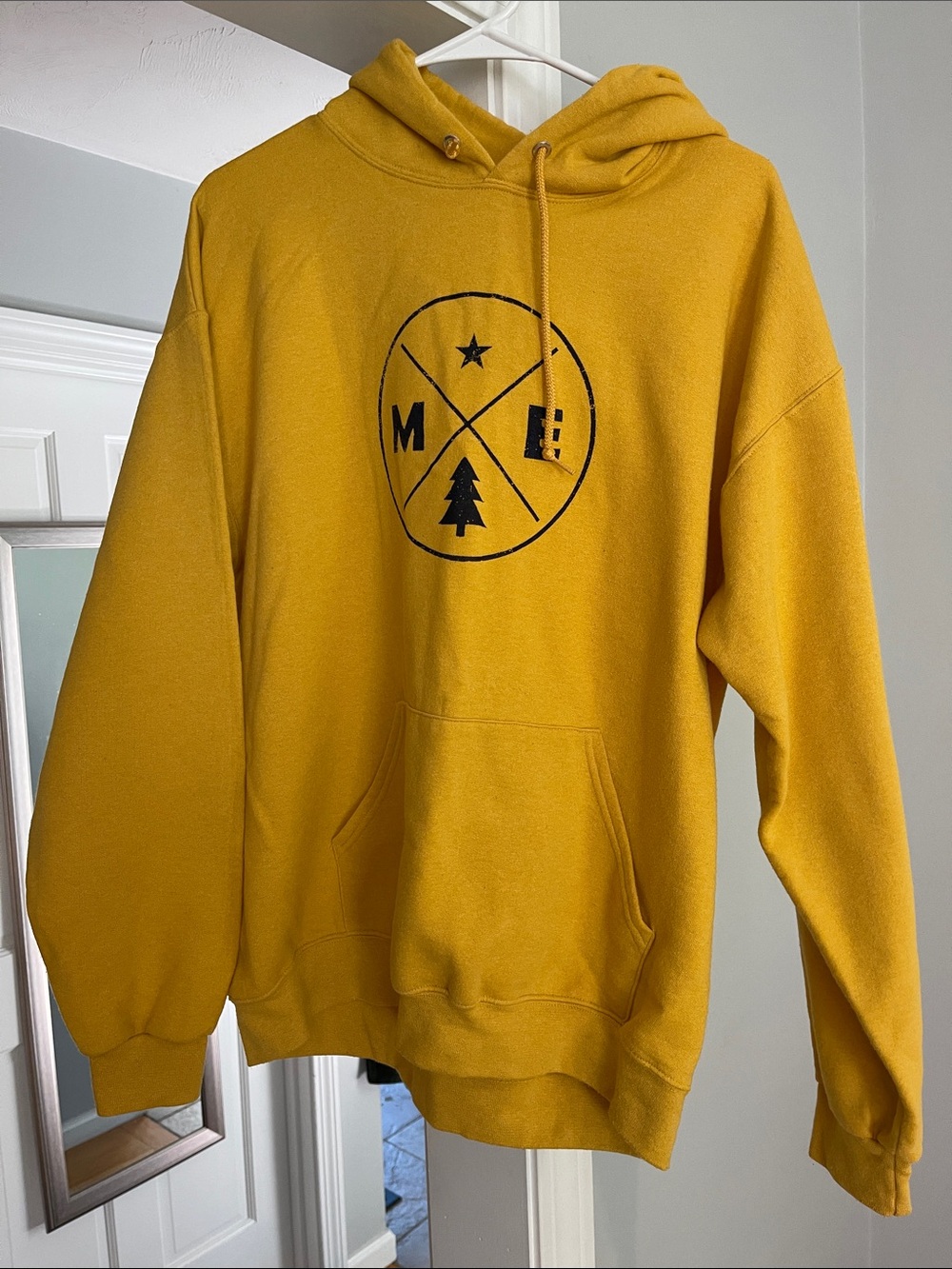 Goldenrod Yellow Maine Hooded Pullover Sweatshirt